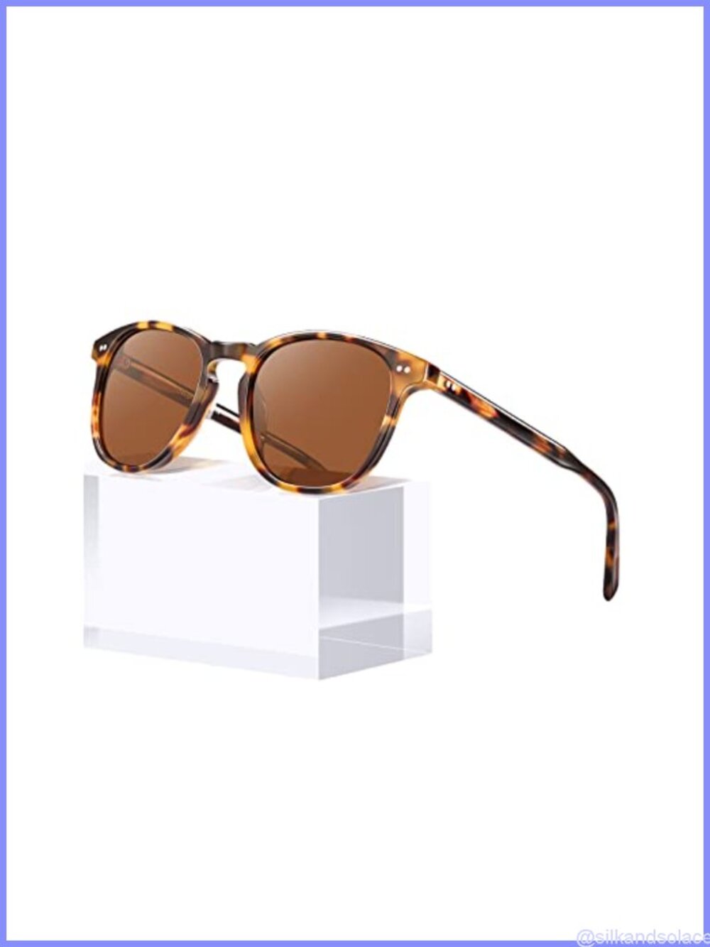 Retro Square Polarized Sunglasses Italy Acetate Keyhole Small Face Women